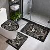Harleydavidson Motorcycles Customize Your Name 3Pcs Bathroom Mat Set Toilet Lid Cover Ushaped Foot Mat Nonslip Floor Mat Decor For Bathroom
