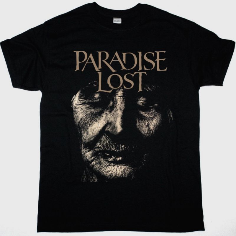 Unisex shirt Cotton Oversize Large Size PARADISE LOST ONE SECOND BLACK T