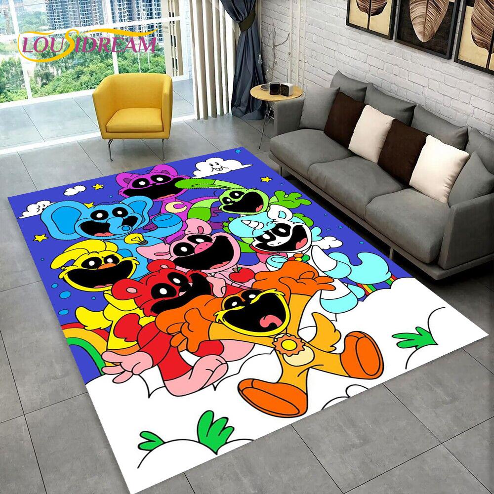Niedliche S-Lächeln C-Kreaturen Nickerchen Bastel-Einhorn Cartoon Teppich Teppich für Schlafzimmer Wohnzimmer Zuhause Sofa Dekoration, Kinderdekor Fußmatte