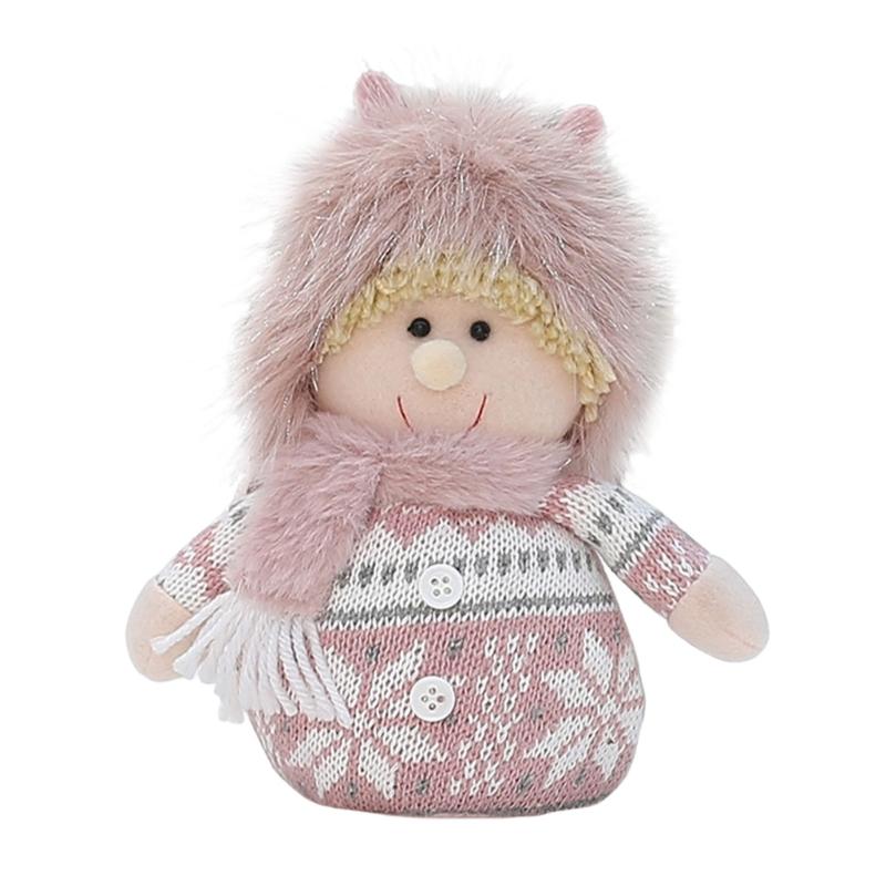 

Festive Plushie Fabric Toy Figure Desktop Decoration, Christmas Gift Desk Ornament for Home