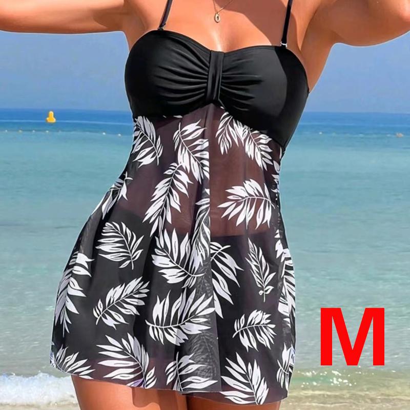 

Раздельная юбка купальник консервативный танкини купальник сетчатый принт европейский и американский купальники