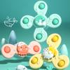 Baby Bath Spinner Toy With Rotating Suction Cup Animal Spinning Top Baby Dining Chairs Toys For