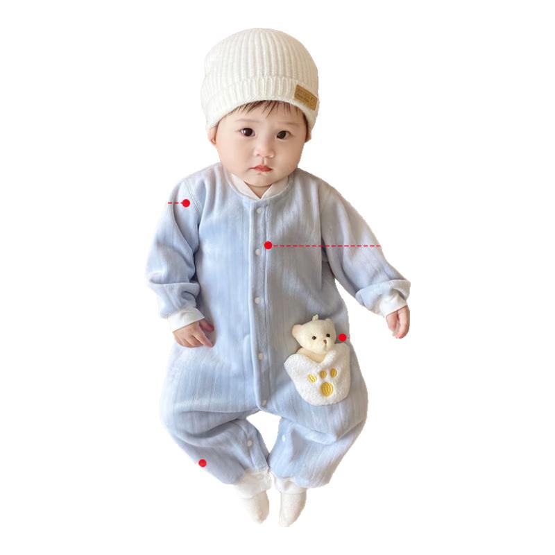 JOYNCLEON Unisex Fleece-Lined Thick Warm Baby Romper