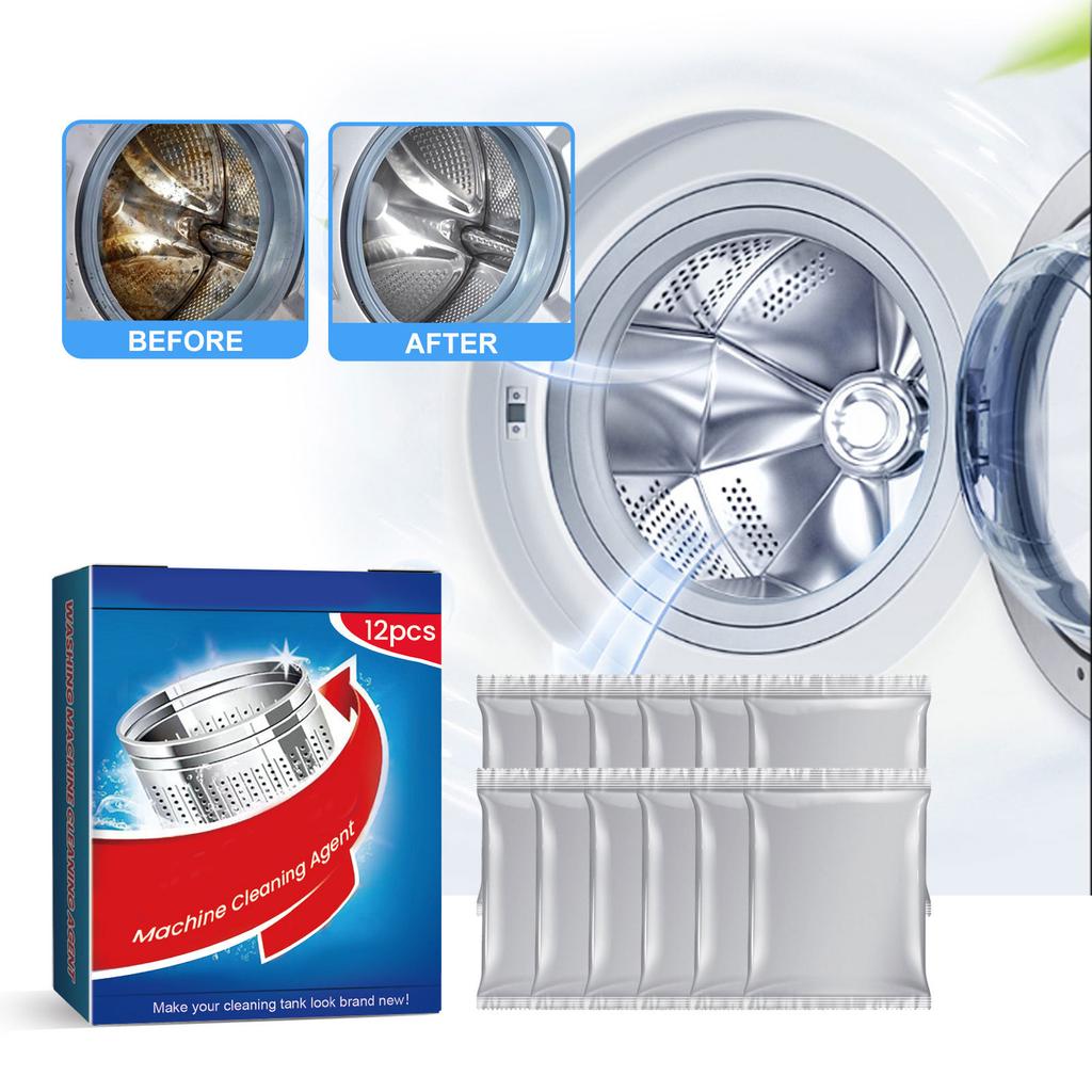 12PCS Powerful Washing Machine Cleaner Removes Limescale and Odors Easy to Use Freshener