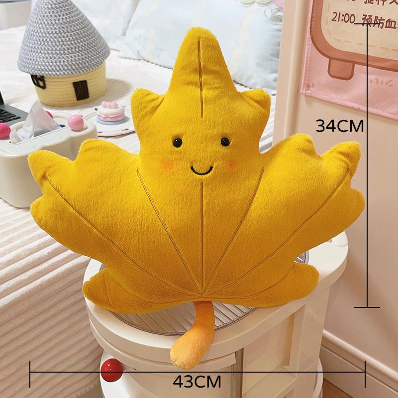 Creative Ginkgo Maple Leaf Pillow Plush Toy Doll Leaf Doll Girls Bag Keychain Pendant Ragdoll
