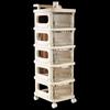 Changbaosen 5-Tier Movable Storage Cart with Drawers