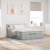 VidaXL Ottoman Bed Frame with Light Grey Mattress 140x200 Cm Velvet, Bed Frame, Upholstered Bed Frame, Bed Frame 3311921