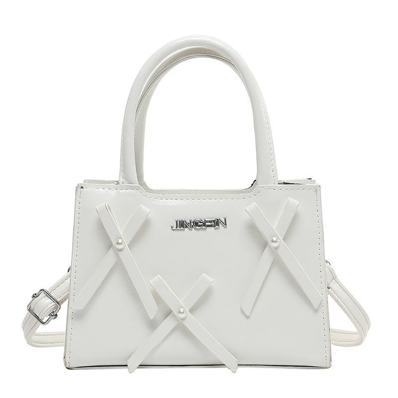 Street Style Pu Material Small Square Bag Women s Fashion Handbag 2024 Spring Popular белый