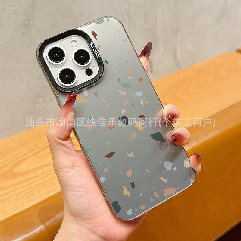 Nordic Terrazzo Splashing Ink Mobile Phone Case iPhone11/12/13/14/15/16/17 PROMAX Apple X/XR