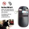 New Car Key Signal Blocker Case PU Leather Anti-Theft Faraday Pouch Car RFID Signal Blocker Key Bag Auto Parts