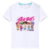 t shirt for kids boy 10year Saja Boys Print Cute Tops y2k kpop demon hunters Kawaii Tees 100%Cotton anime Short girls clothes