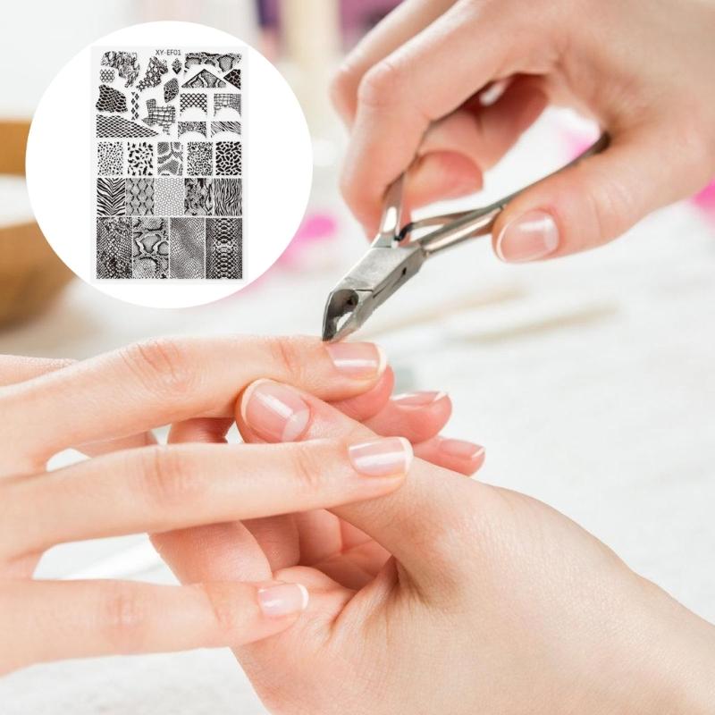 Stainless Steel Nail Art Stamping Plates Flower Line Designs Nail Images Stamp Plates Manicures Templates Nail Art Tool