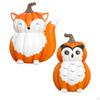 Animal Pumpkin Figurine Desktop Ornament Halloween Gift Collection Statue Sculpture for Bedroom