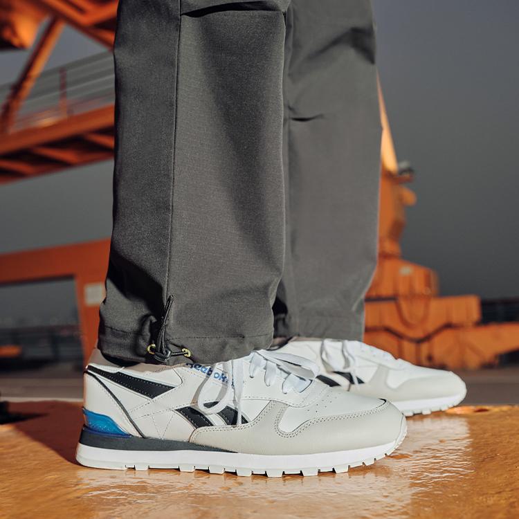 Reebok Classic Leather Versatile Comfortable Supportive Low-Top Running Shoes Unisex Sneaker White Blue 100074394