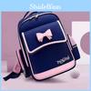 Adorable Breathable Nylon School Backpack For Girls In Grades 1-5 With Cute Bowknot Design