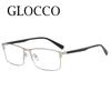 Half Frame Titanium Fashion Reading Glasses For Men High Quality Blue Light Blocking Prescription Eyeglasses Business Presbyopia
