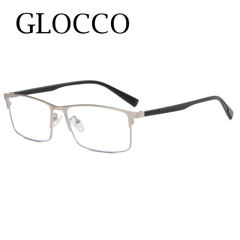 Half Frame Titanium Fashion Reading Glasses For Men High Quality Blue Light Blocking Prescription Eyeglasses Business Presbyopia