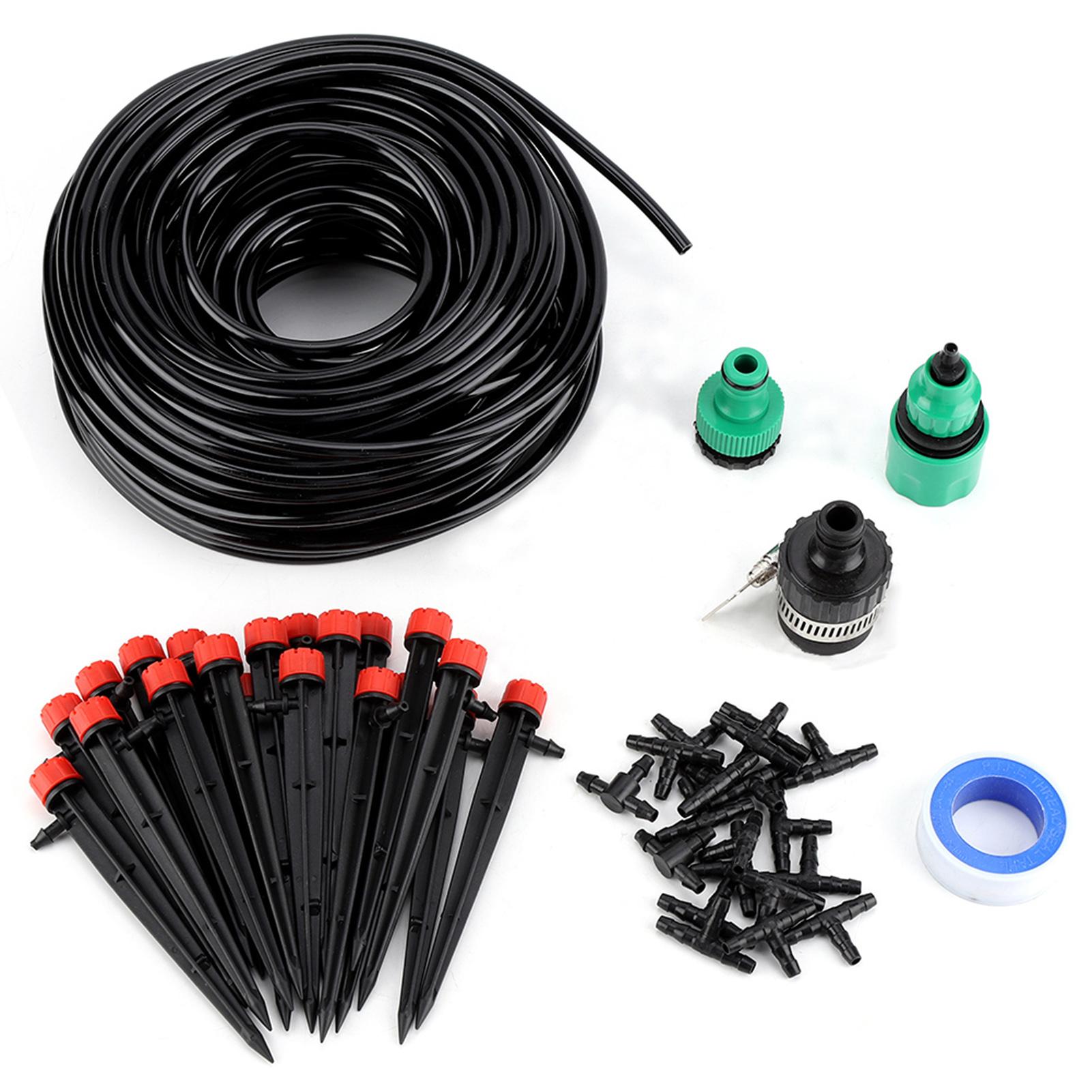 Automatic Watering Set with Dropper, 25 Meter Water Irrigation Set Soil Insertion Dropper Automatic Watering Tool Flowers Plants for