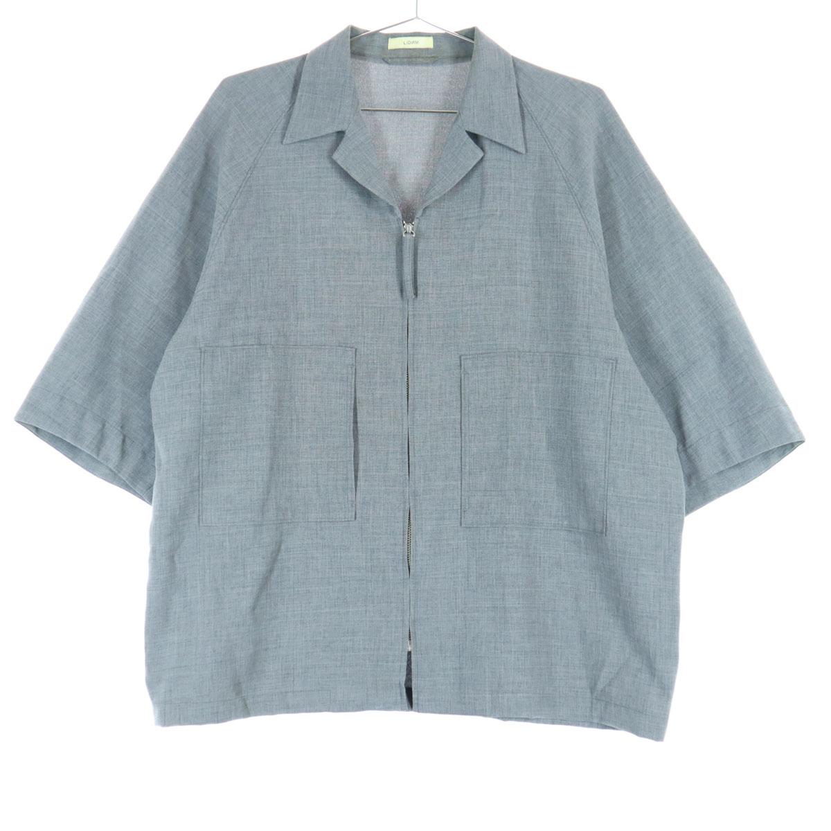 

LIDNM сделано в Японии Рукав три четверти На молнии Воротник поло Мужская Б/У