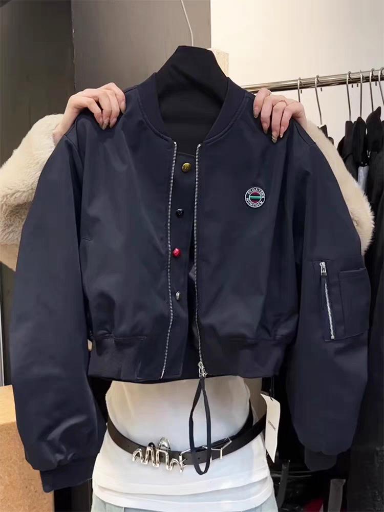 2025 Trendy Women's Casual Baseball Jacket - High-End, Age-Reducing, Stylish Short Coat for Spring/Autumn