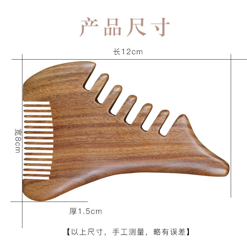 Hair Massage 8 Types Comb 5 Teeth Natural Ebony Comb Head  Handmade Anti Static Comb Meridian Massage ToolFor Massage & Scraping