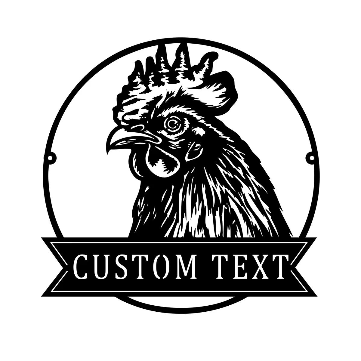 

Metal Rooster Wall Art, Funny Chicken Coop Decor, Hen House Sign, Barnyard Kitchen Gift, Farmhouse Tin Sign чёрный