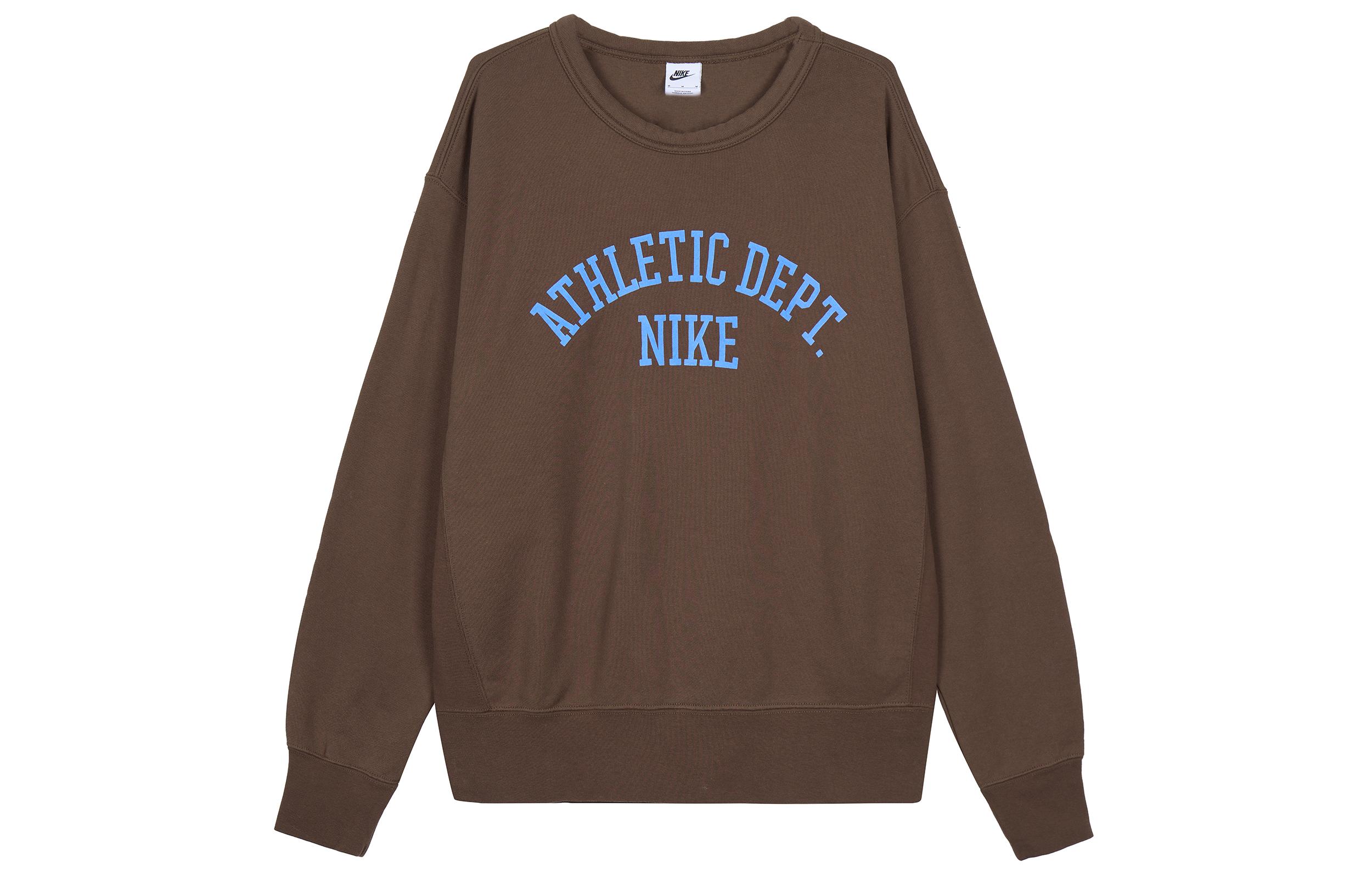 Nike Sweatshirts Men s Brown Crew Neck Moderate Regular DX0026-259 L