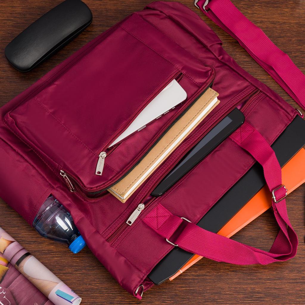 Torebka damska shopperka duża torba lekka A4 bordowa Beltimore J30