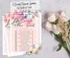 Inkdotpot Floral Theme Bachelorette Party Games Set of 5 (Activities for 50 Guests) Fun Bridal Shower Games Set Bundle