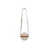 Celine Triomphe Classic Monogram Print Zipper Closure Canvas And Lambskin Round Bag Women Shoulder Bag White 10G342CAM-01TA