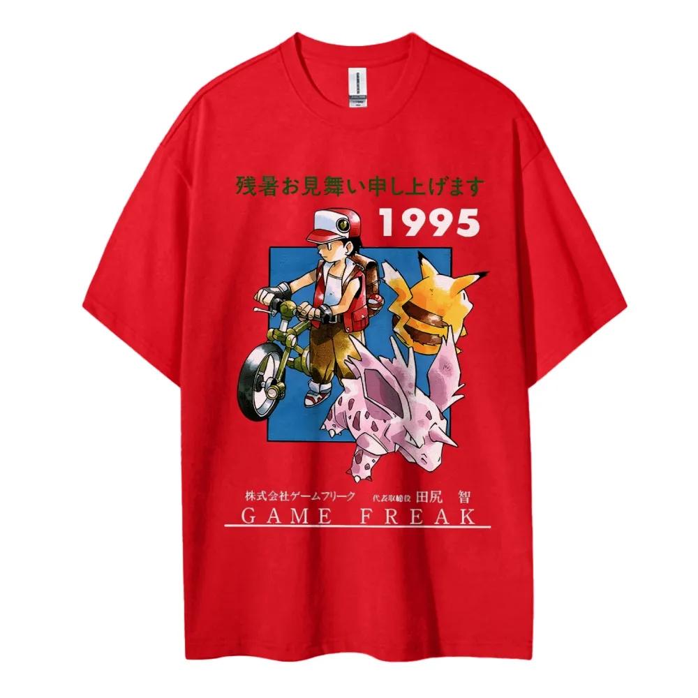 Pánské tričko Pokemon Čistá bavlna Ležérní Kulatý výstřih Krátký rukáv Oblečení Letní Sportovní Ležérní Top s krátkým rukávem