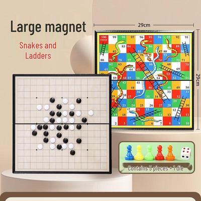 Multifunctional Magnetic Snake Ladder Board Game Set