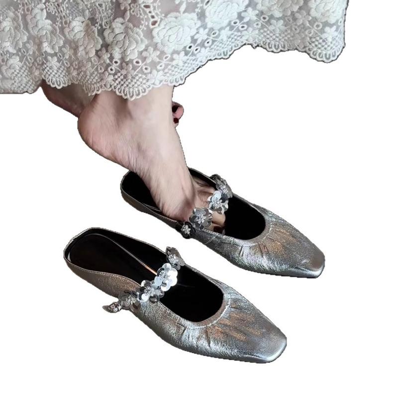 New Style of Women's Shoes Half-slipper Shoes Thick-heeled Sandals and Slippers