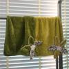 2pcs Three-dimensional Five-pointed Star Flower Towel Home-use Couple Face Towel Coral Fleece Absorbent Quick-drying and Non-shedding Face Towel