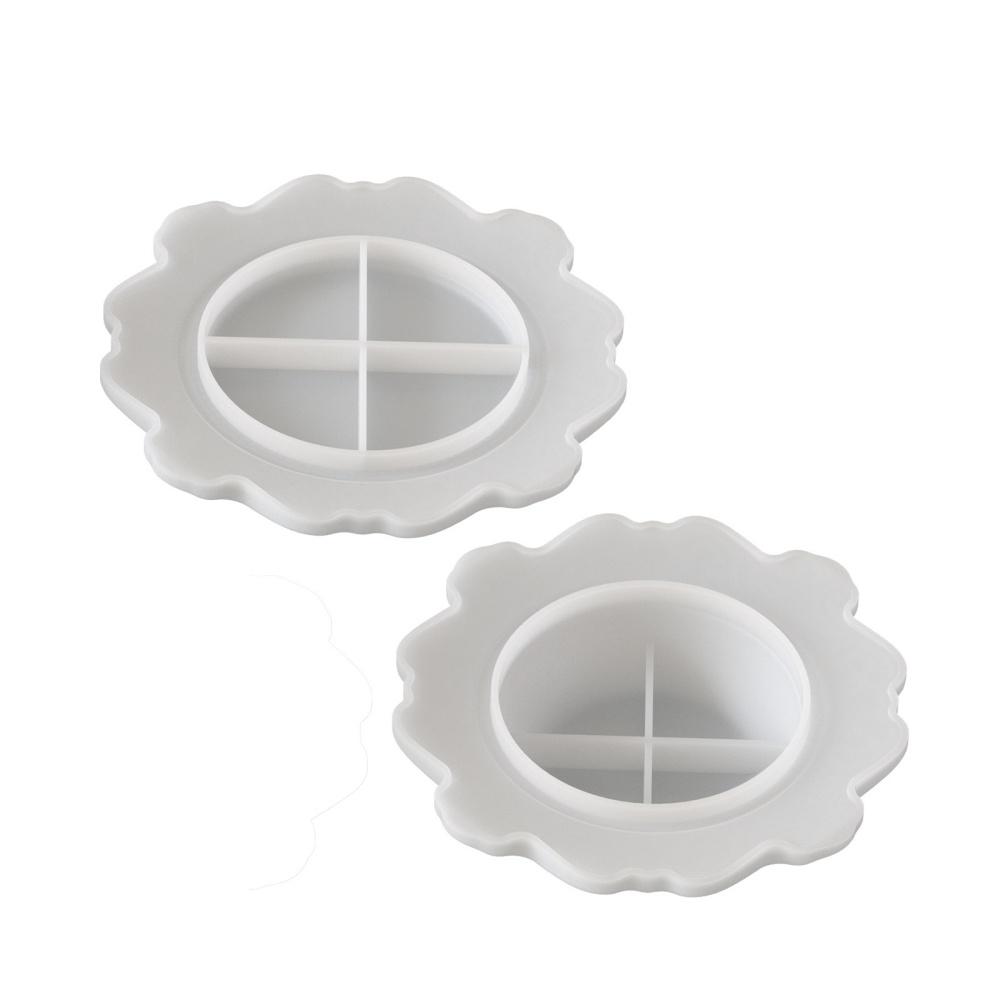 European Style Relief Pattern Tray Silicone Mold DIY Plate Placement Decoration Epoxy Resin Silicone Mold Home Decoration