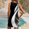 Women's Fashion Casual Print Round Neck Sleeveless Dress