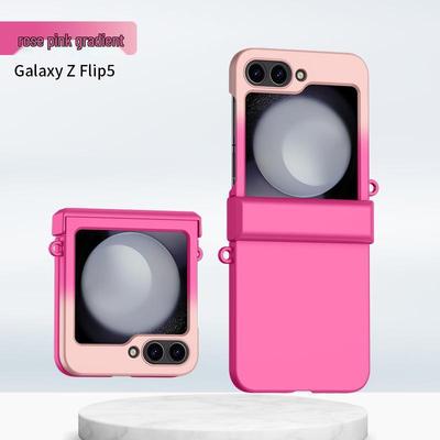 Samsung Z Flip7/6/5 Case: Color Block, Skin-Feel, Double Buckle Hinge Protection