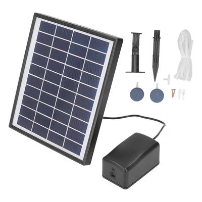 10V 6W DC Mikro SolcellsdammPump Justerbar Solpanel Fontän Luftpump Kit med Bubbelsten