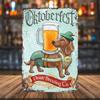 Oktoberfest Dachshund Dog Metal Sign  Frameless Vintage Wall Art WeatherResistant Iron Decor for Man Cave Garage Family Ro