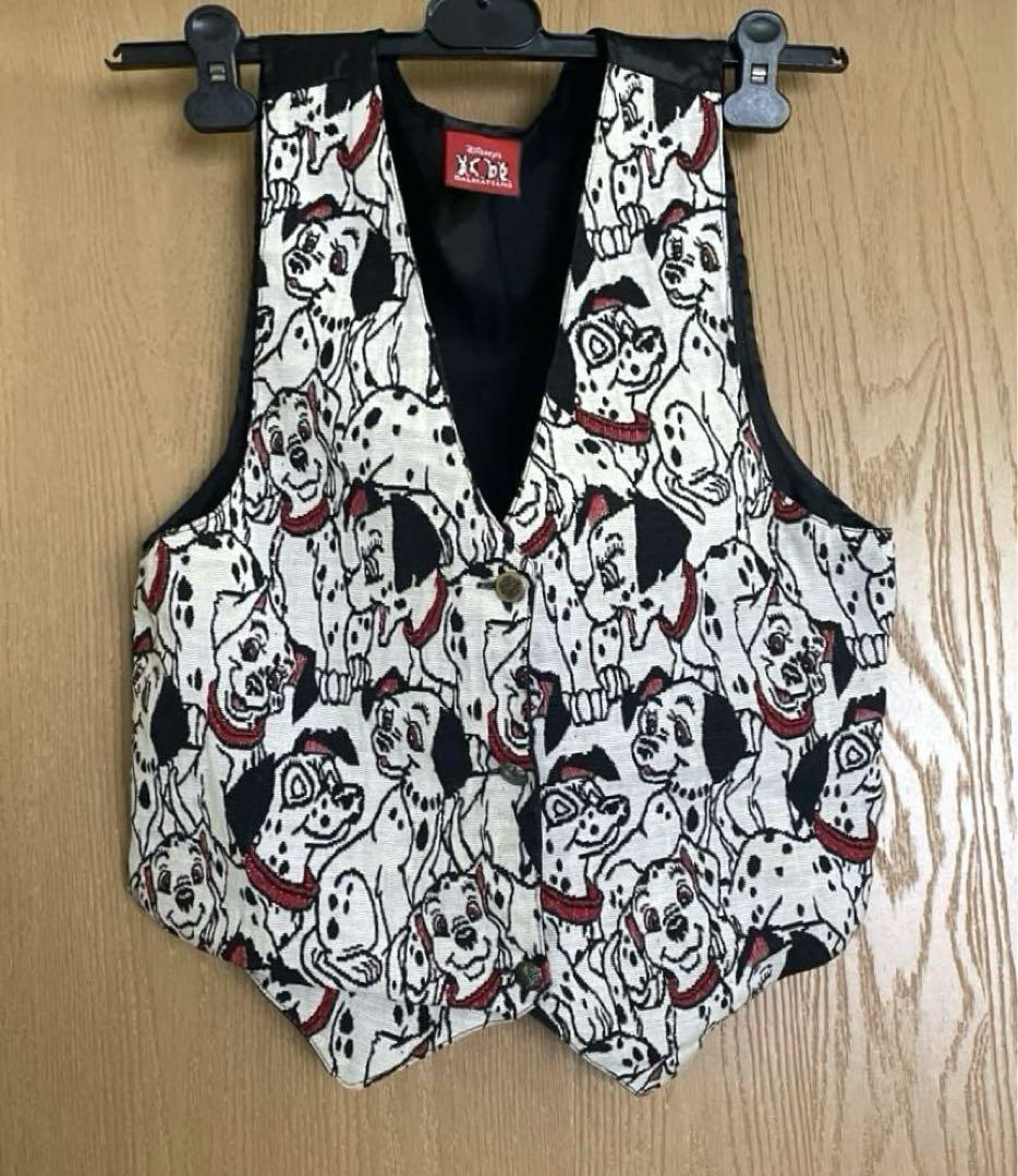 

[USED] Vintage 101 Dalmatians all-over print vest, Disney, vintage clothing