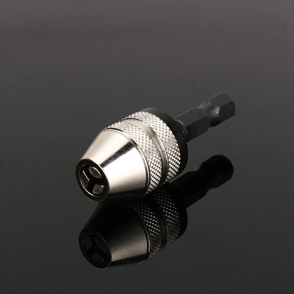 1/4" 0.3~3.6mm  Keyless Drill Bit Chuck Hex Shank Adapter Converter Industrial Tools Drill Chuck Keyless Drill Chuck