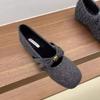 Gentle Mary Jane shoes with skirts Autumn and winter new thick-heeled pumpy fleece shoes