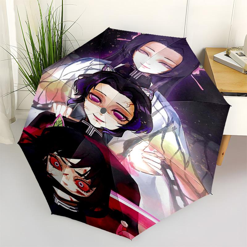 

1pc Anime Character Inspired Outdoor Umbrella - Automatic Opening/Closing, Portable 3-Fold Design with 8-Bone Iron Frame - Perfect Gift for Fans, Trav
