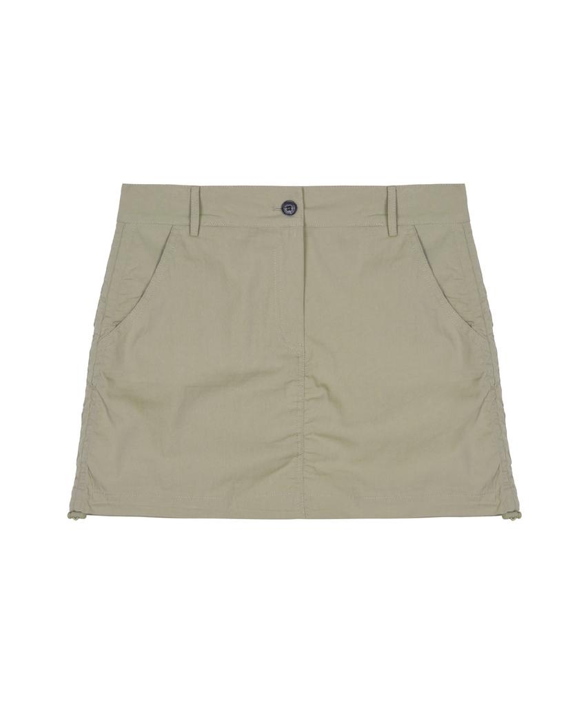 Nigaennikol Nicole Shirring Mini Skirt_Beige