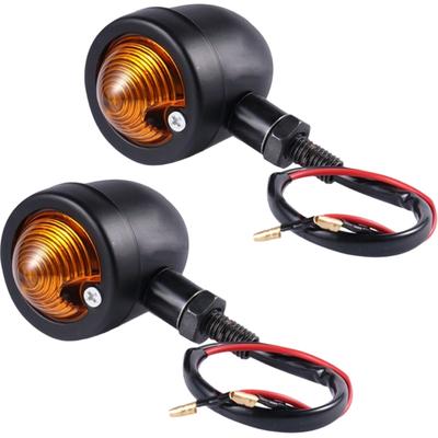 1 Pair Motorcycle Retro LED Turn Signals 12V Turning Indicators Blinker Indicator Lamp Motorbike Accessories