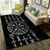 Nordic Viking Odin Valhalla Valknut Carpet Rug for Bedroom Living Room Home Sofa Decoration,Children Game Large Decor Floor Mat
