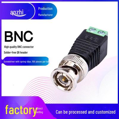Zielony żeński konektor BNC do wideo nadzoru Q9 Adapter zaciskowy skręcany