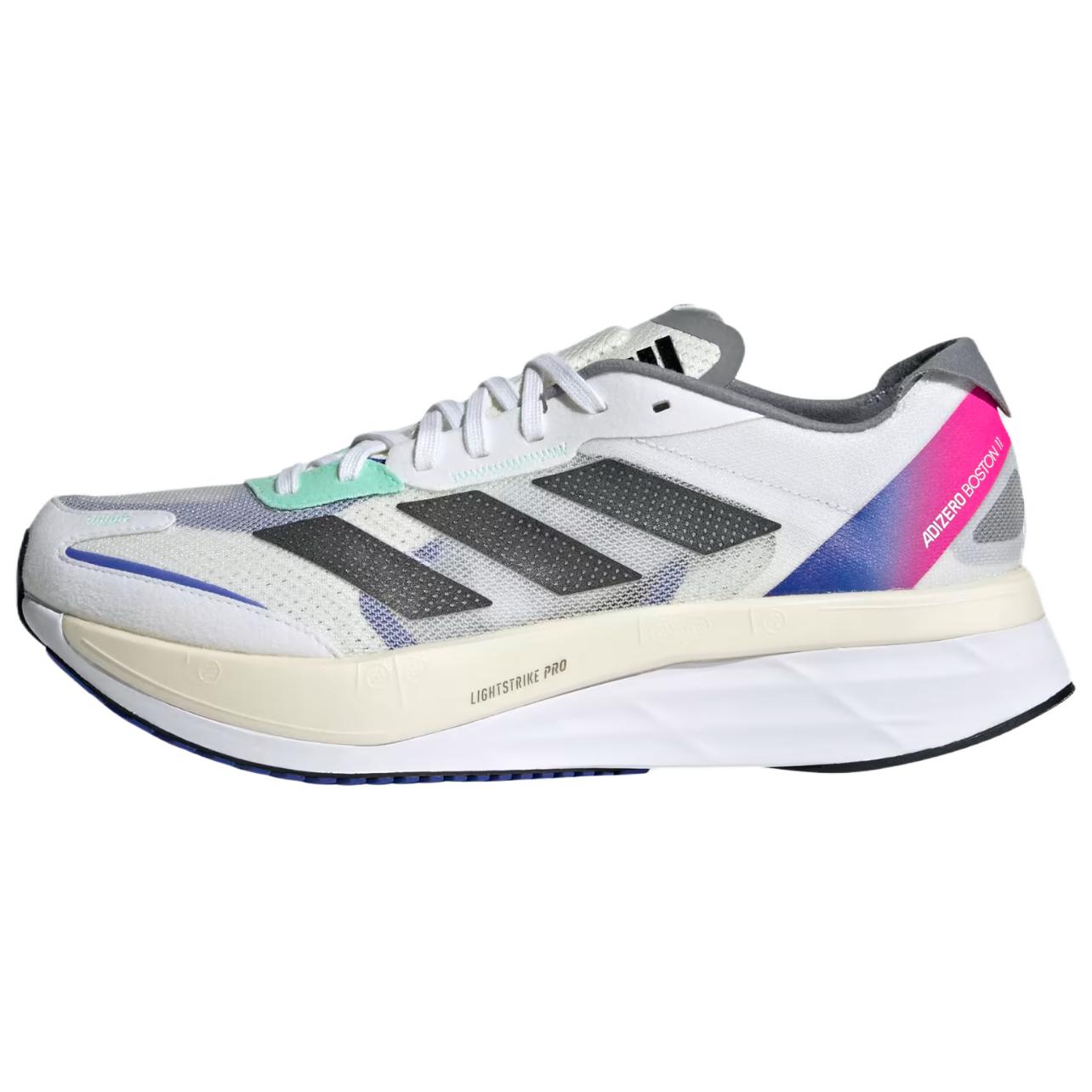 Adizero Boston Adidas 11 White Lucid Blue Fuchsia HQ3693 36