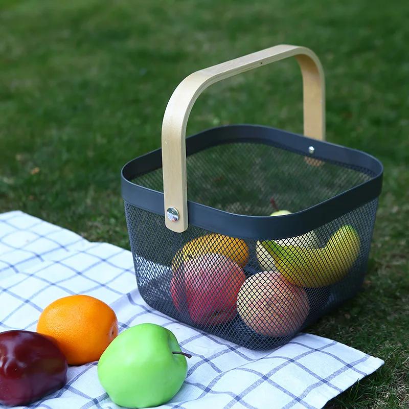 vegetable basket multifunctional kitchen drain basket living room artifact household fruit bowl Washing the Storage basket чёрный
