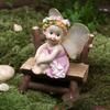 4Pcs/Set Fairy Garden DIY Flower Angels Ornament Miniature Decor Resin Figurines